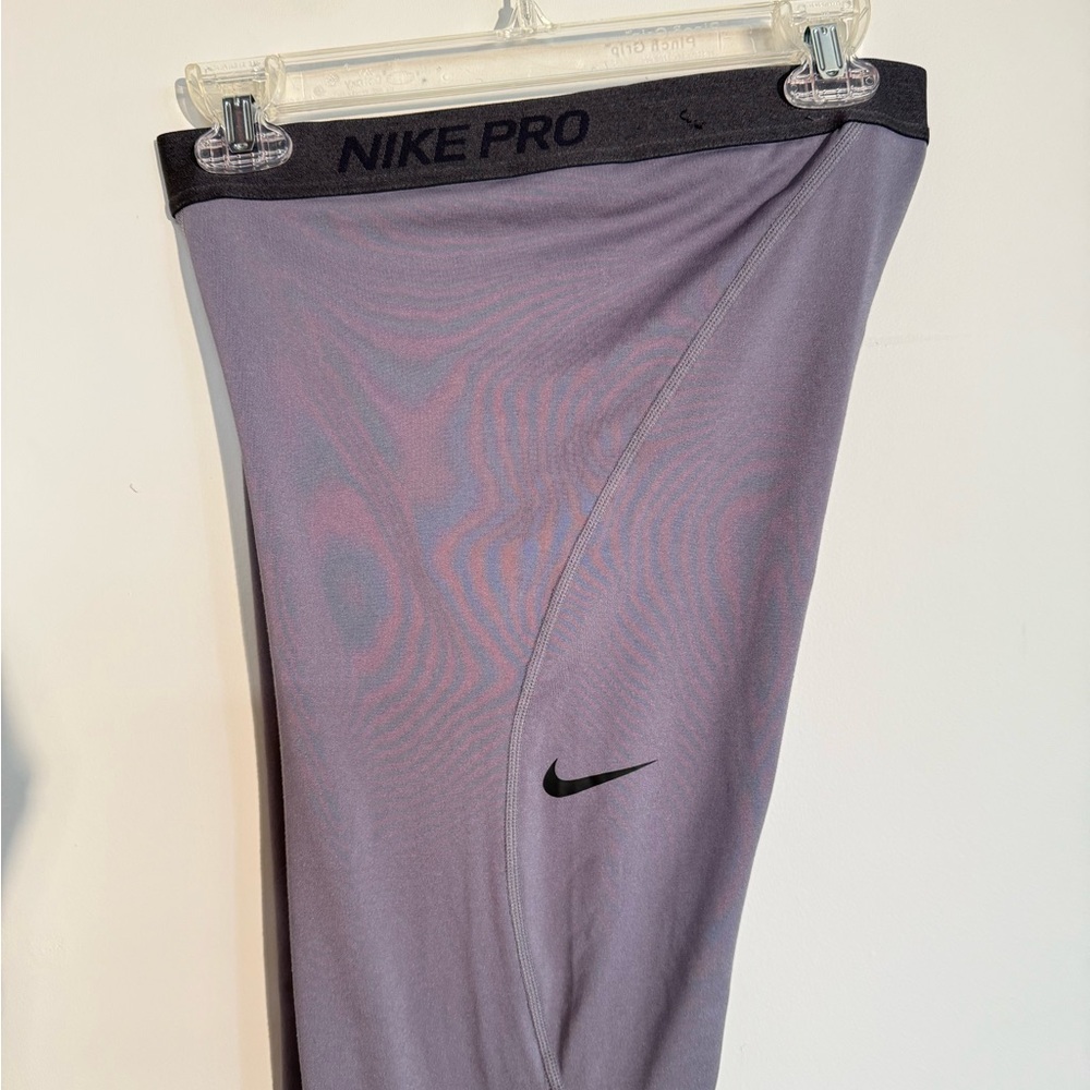 Nike Pro Women’s Dri-fit Grey Compression Athletic Leggings Size Large - Picture 3 of 4
